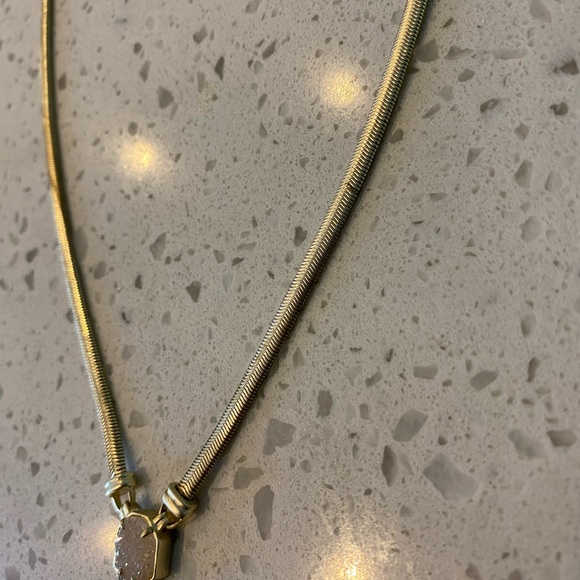 Kendra Scott Starla Necklace- Gold with Iridescent Drusy - Picture 6 of 6
